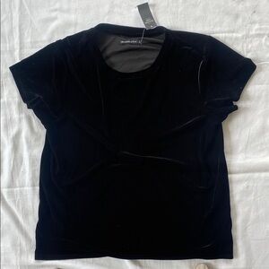 Abercrombie & Fitch Black Velvet Short Sleeve Tee